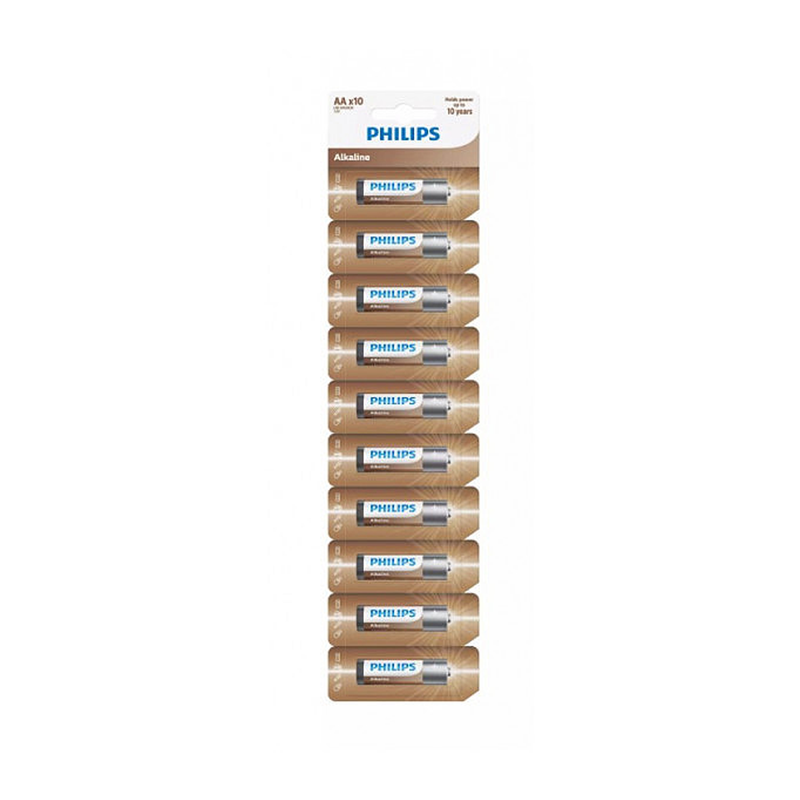 Bateria PHILIPS AA LR6 Zrywka 10szt Alkaline