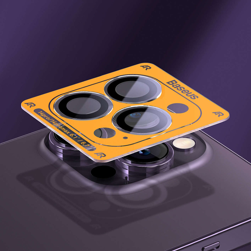 Camera tempered glass for iPhone 14 Pro / 14 Pro Max Baseus + mounting kit