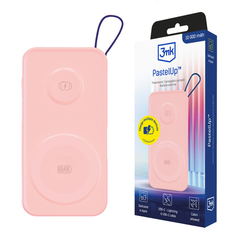 Accessories - 3mk PastelUp 10,000mAh 22.5W USB 1A1C-Pink