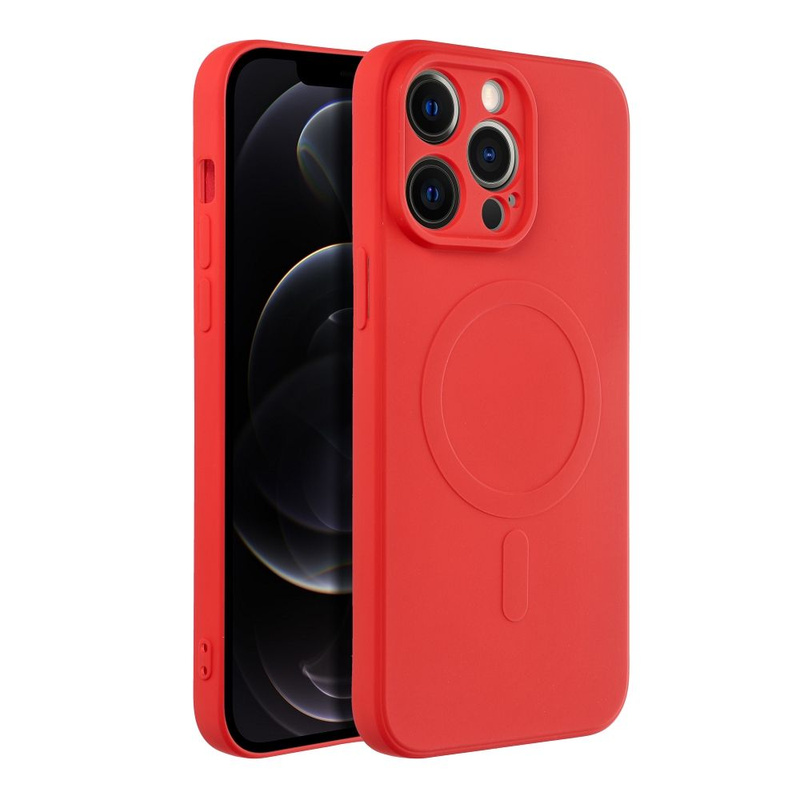Futerał Silicone Mag Cover kompatybilny z MagSafe do IPHONE 14 PRO MAX czerwony