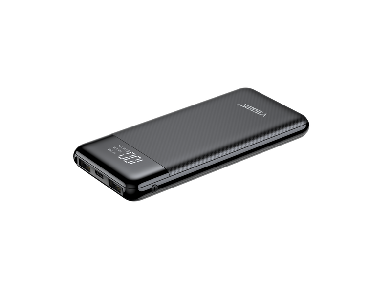 Bateria zewnętrzna (Powerbank) VEGER L11 - 10 000mAh LCD czarny (W1087)