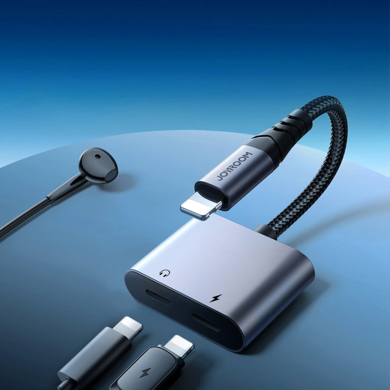 Joyroom SY-L02 Lightning auf 2x Lightning DAC-Adapter 2in1 – Schwarz