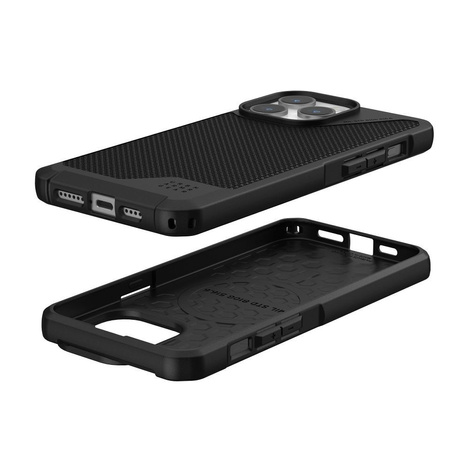 UAG Metropolis LT MagSafe case for iPhone 15 Pro Max - black kevlar