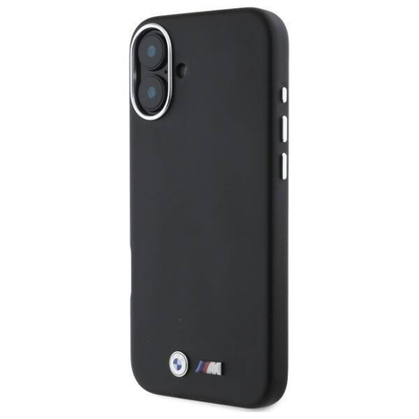 Original Case IPHONE 16 PLUS BMW Hardcase M Smooth Full Wrapped Metal MagSafe (BMHMP16M23PMWK) black