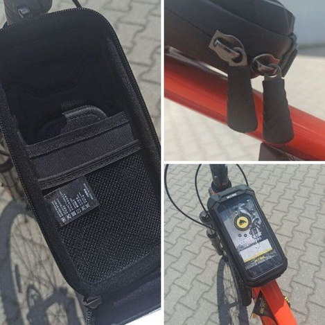 WILDMAN sakwa rowerowa na kierownicę na zamek 0,5L (4" - 7") X3 czarna