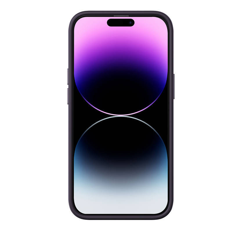 Baseus Liquid Silica Gel Case for iPhone 14 Pro (Elderberry)+ tempered glass + cleaning kit