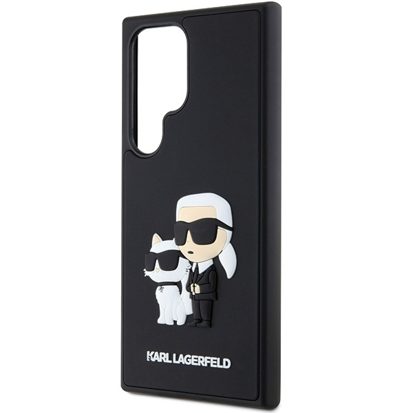 Oryginalne Etui KARL LAGERFELD hardcase 3D Rubber Karl&Choupette KLHCS24L3DRKCNK do Samsung Galaxy S24 Ultra czarny