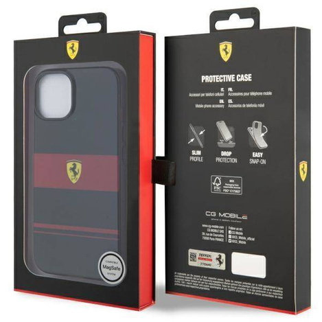 Ferrari FEHMP14SUCOK iPhone 14 6.1" czarny/black hardcase IMD Combi Magsafe
