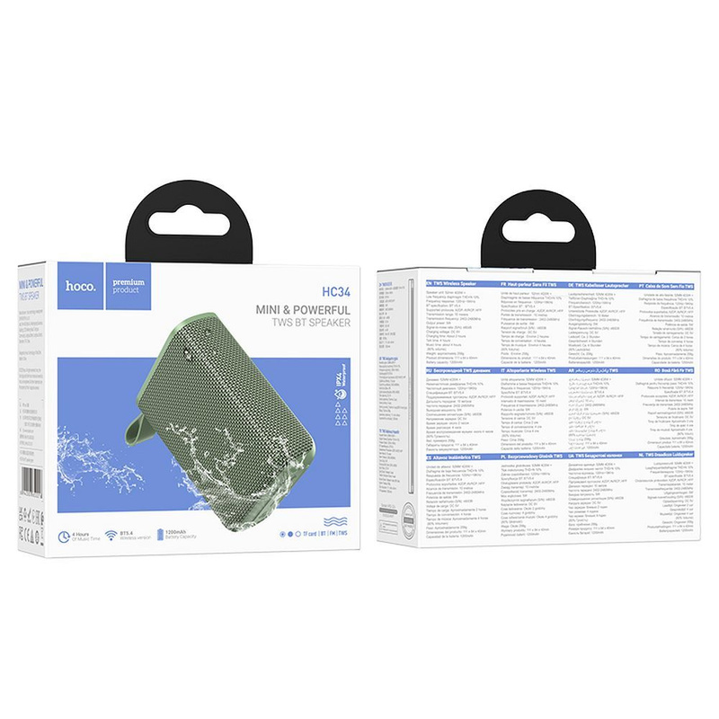 Głośnik bluetooth 5W 4h Hoco HC34 zielony