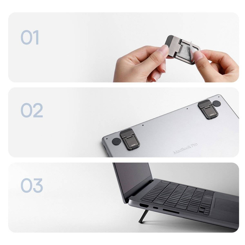 Baseus universal-Laptop-Füße (2 Stück) silber (LUZC000012)