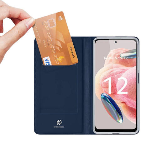 Dux Ducis Skin Pro Hülle für Xiaomi Redmi Note 12 Flip Card Wallet Stand Blau