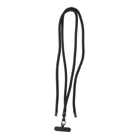 Zawieszka SWING (8mm) do telefonu z regulacją długości / długość sznura 165cm (max 82,5cm w pętli) / na ramię lub szyję - czarny