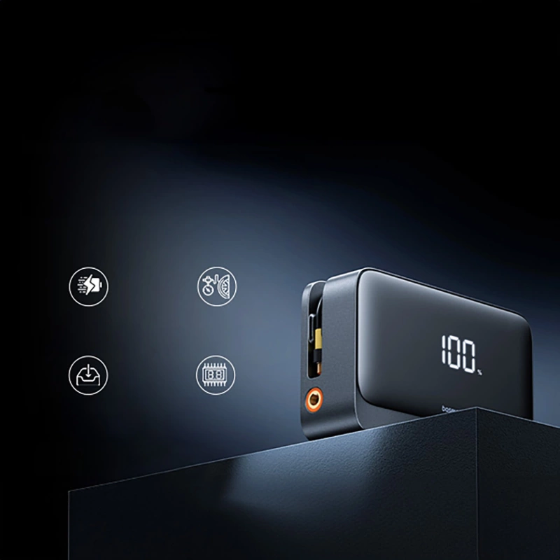 Starthilfe Baseus Super Energy BS-CH013 4in1 600A mit Taschenlampe / 6000mAh Powerbank / Kompressor - Schwarz