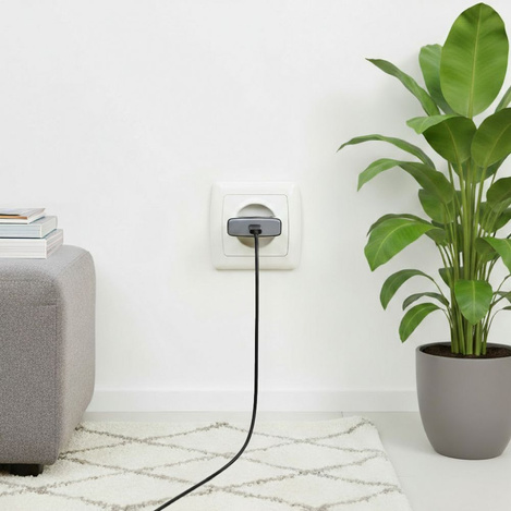 Ładowarka sieciowa do telefonu Forcell F-Energy Ultra Slim GaN III USB C PD QC4.0 3A 30W B130101-E czarna