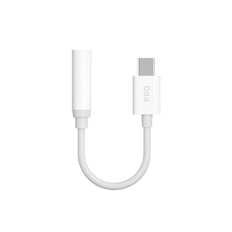 Dudao adapter audio przejściówka do słuchawek z USB Typ C na mini jack 3,5 mm biały (L16CPro white)