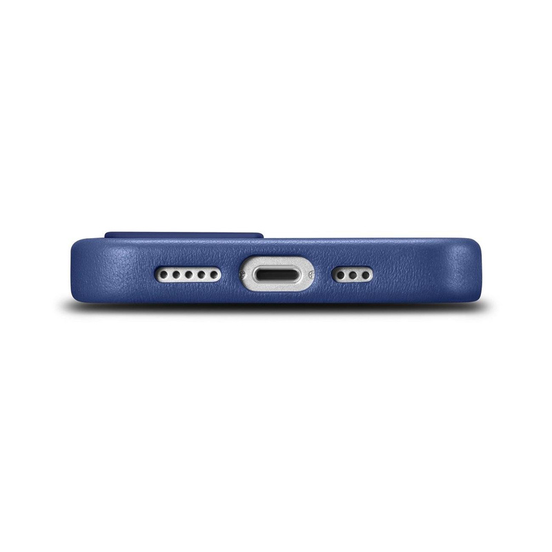 iCarer Case Leather genuine leather case for iPhone 14 blau (WMI14220705-BU) (MagSafe compatible)