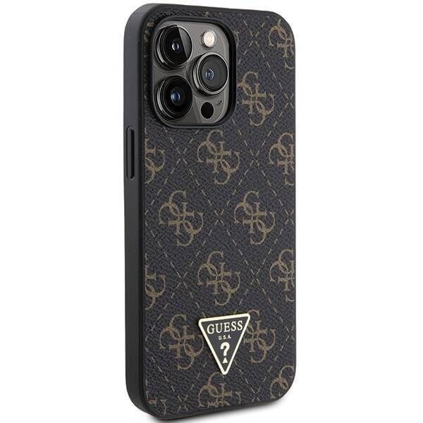 Oryginalne Etui GUESS hardcase 4G Triangle Metal Logo GUHCP14LPG4GPK do Iphone 14 Pro czarny