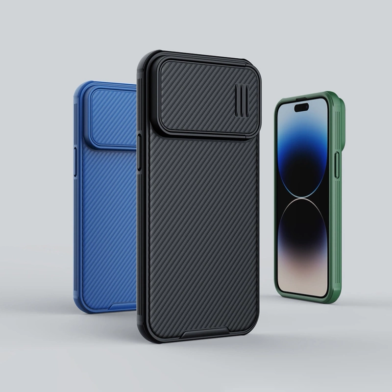 Nillkin CamShield S Hülle iPhone 14 Pro Max Gepanzerte Abdeckung Kameraschutz Blau