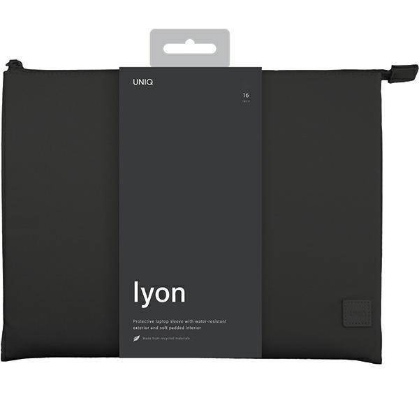 Etui LAPTOP 16" UNIQ Lyon Sleeve Waterproof RPET czarne