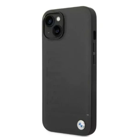 Original Case IPHONE 14 PLUS BMW Leather Stamp MagSafe (BMHMP14MSLLBK) black