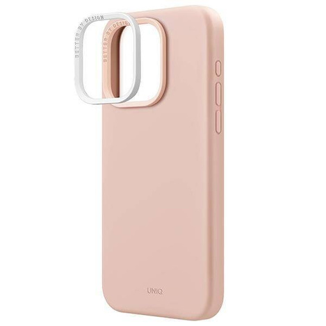 Etui UNIQ Lino Hue Magclick Charging do iPhone 15 Pro Max - różowe