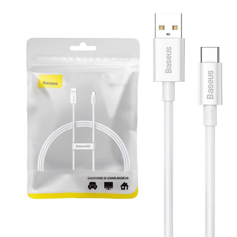 BASEUS kabel USB A do Typ C PD 100W 1m biały P10320102214-00