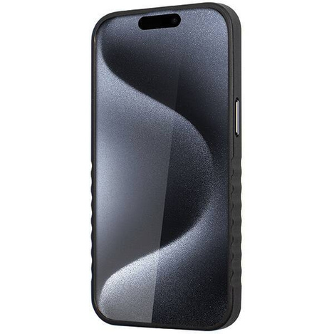 Audi Genuine Leather case with MagSafe for iPhone 15 Pro - black and red