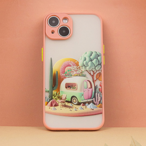 Nakładka Ultra Trendy do iPhone 14 6,1" Travel różowa