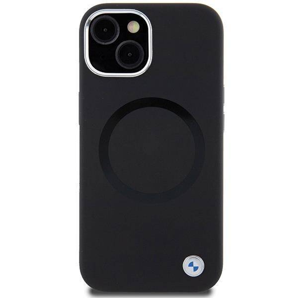 BMW Signature Liquid Silicone MagSafe Hülle für iPhone 15 Plus – Schwarz