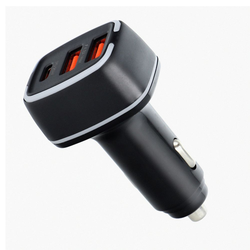 PAVAREAL ładowarka samochodowa Typ C PD 20W + 2x USB 4,8A PA-CC65 czarna