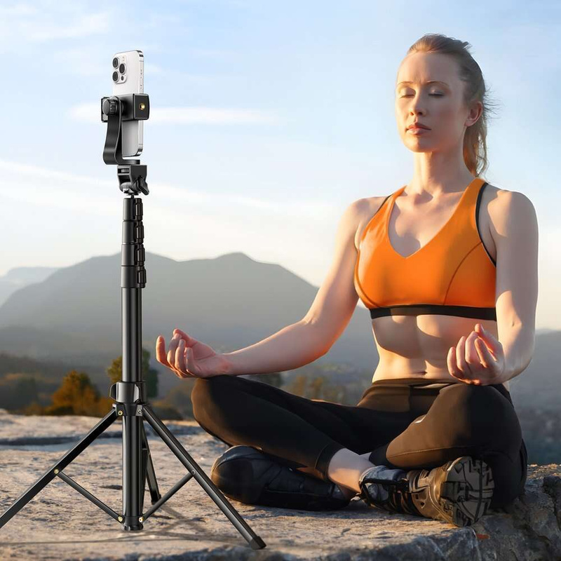 Selfie stick Ugreen LP680 ze stojakiem i pilotem Bluetooth 1.8m - czarny