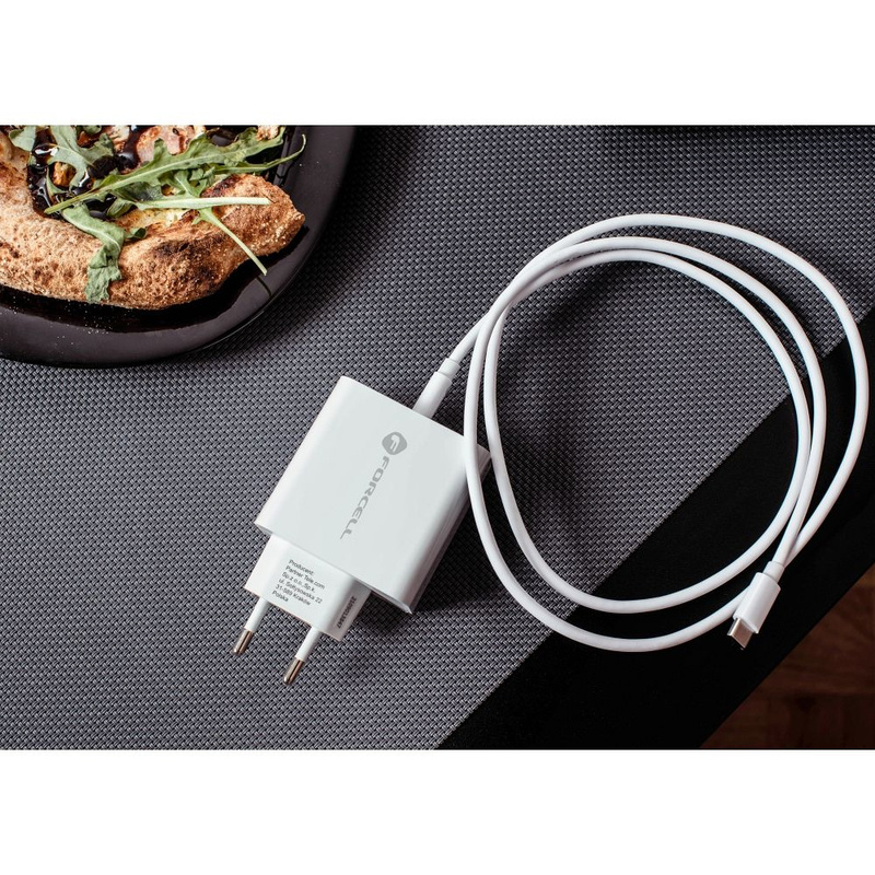Forcell Ładowarka Sieciowa ze złączem USB typ C - 3A 45W z funkcją ładowania PD i QC 4.0