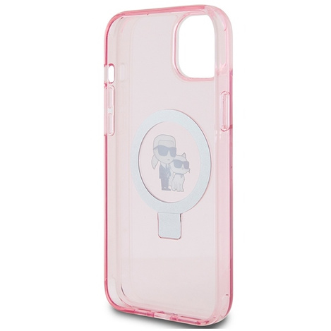 Guess nakładka do iPhone 15 Plus 6,7&quot; KLHMP15MHMRSKCP różowa C MAGSAFE RINGSTAND KC