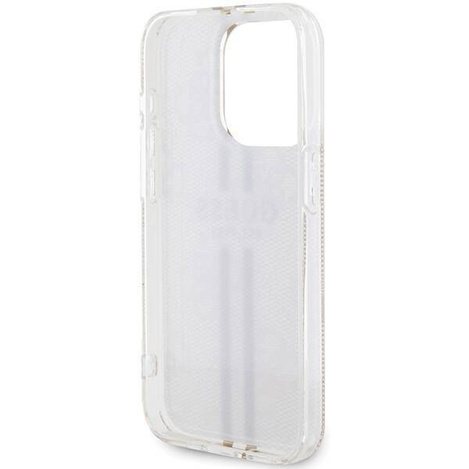 Oryginalne Etui GUESS IML 4G Gold Stripe GUHCP14XH4PSEGP do Iphone 14 Pro Max różowy