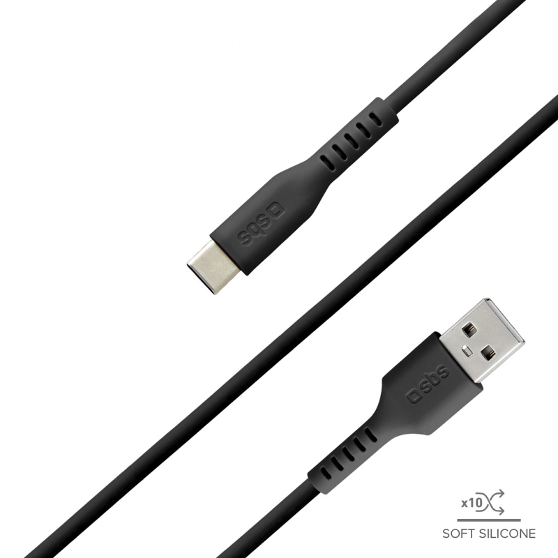 SBS TECABLEMICROC15K USB-A - USB-C Cable 1.5m - Black