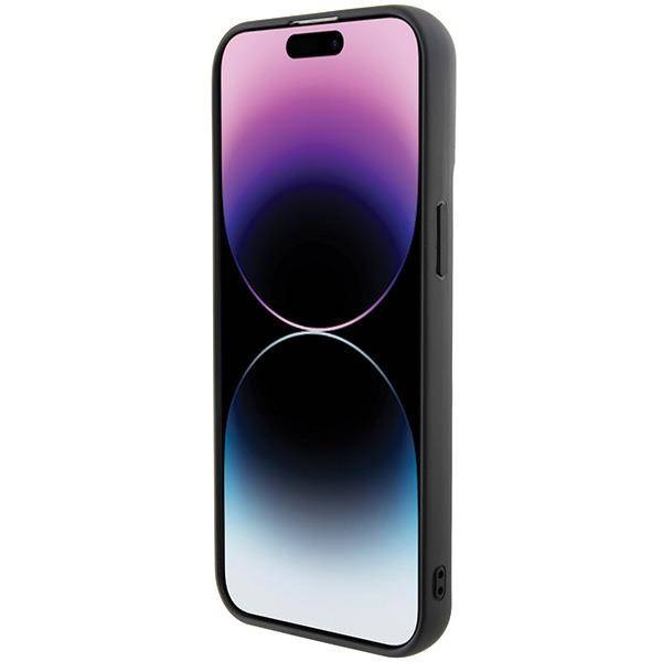 Karl Lagerfeld 3D Rubber Multi Logo Hülle für iPhone 15 Pro Max – Schwarz