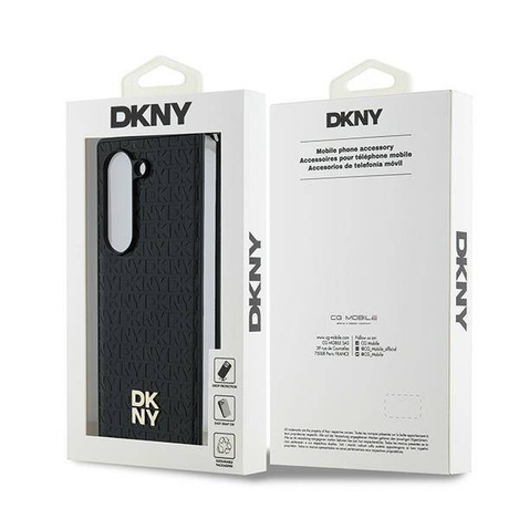 DKNY DKHMZFD6PSHRPSK Z Fold6 F956 czarny/black Repeat Pattern Stack Logo