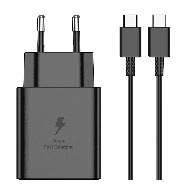 JELLICO ładowarka sieciowa EU45 GaN PD 45W 1xUSB-C + kabel USB-C - USB-C Czarny