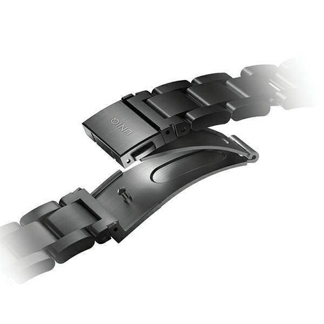 Armband für APPLE WATCH 4 / 5 / 6 / 7 / 8 / SE / ULTRA (42 / 44 / 45 / 49 MM) UNIQ Osta Stainless Steel schwarz