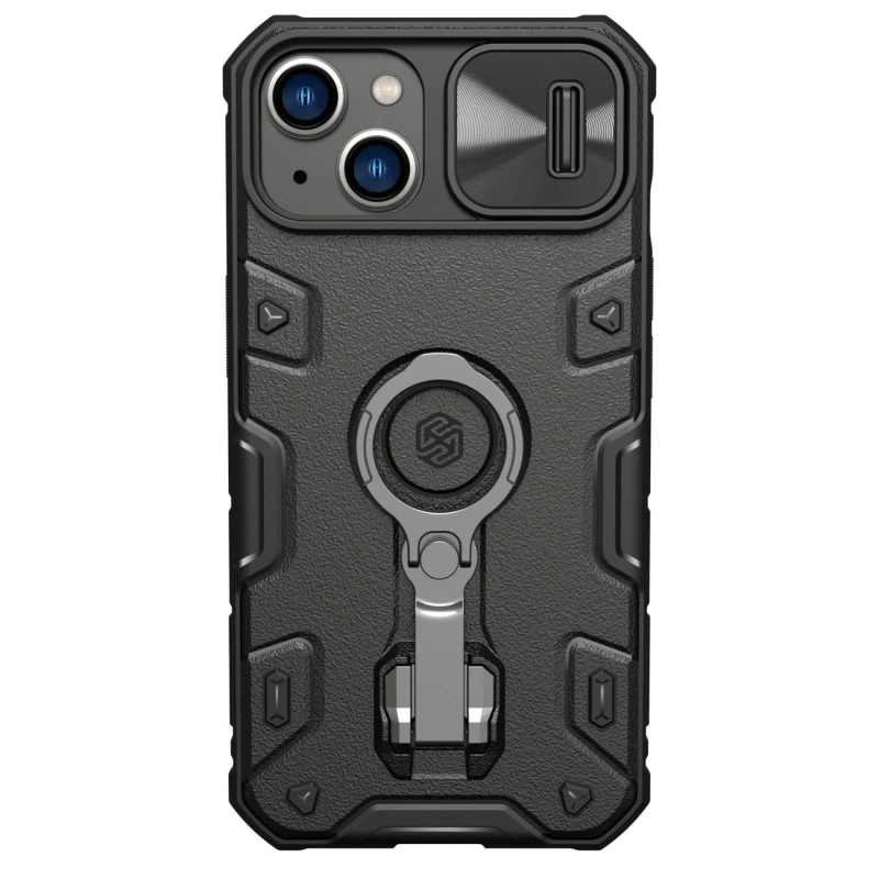 Nillkin CamShield Armor Pro Magnetic Case iPhone 14 Plus MagSafe armored cover stand ring black