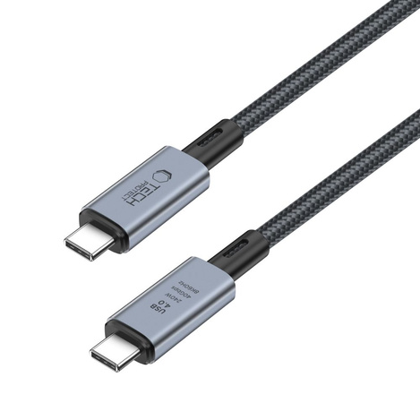 Tech-Protect UltraBoost Max USB-C 4.0 / USB-C 4.0 PD-Kabel 240 W 8K 40 Gbit/s 1 m – Grau