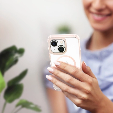 Dux Ducis Clin2 Hülle für iPhone 14 Plus magnetische MagSafe Hülle rosa