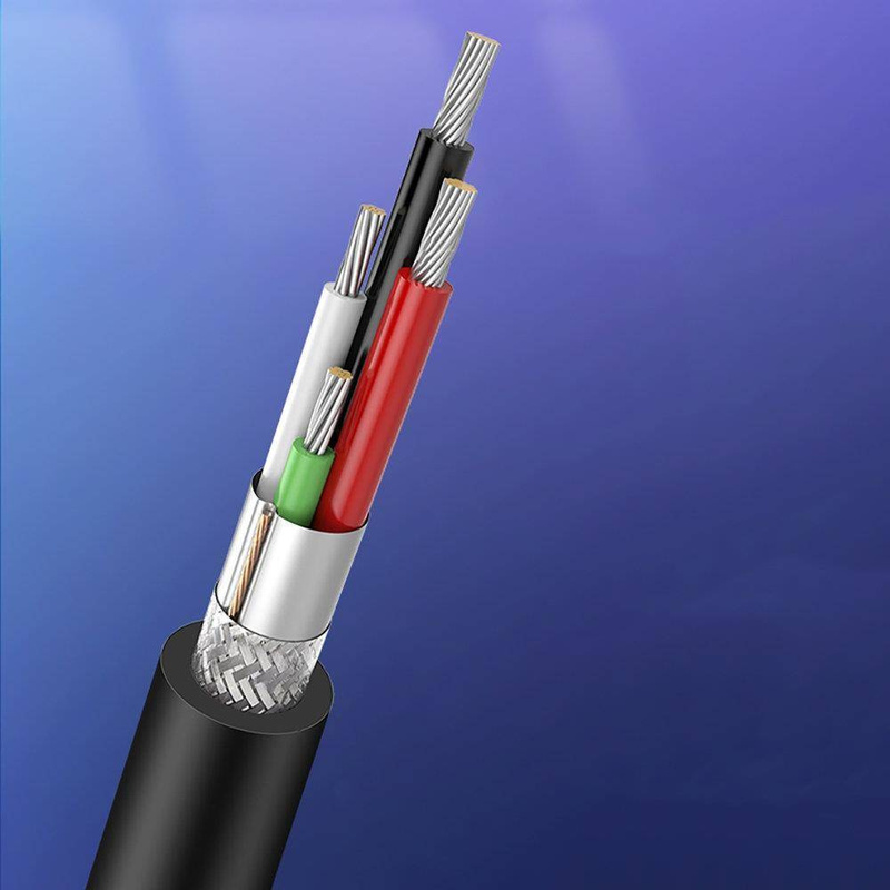 UGREEN US135 Kabel USB 2.0 A-B do drukarki, pozłacany, 1m (czarny)