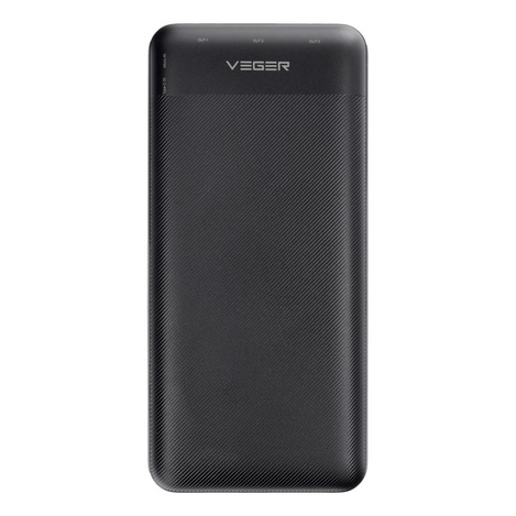 Bateria zewnętrzna (Powerbank) VEGER L30 - 30 000mAh LCD Quick Charge PD 20W czarny (W3008PD )