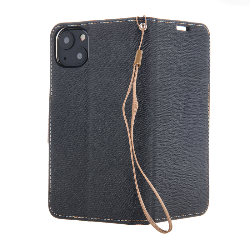 Etui Smart Fancy do iPhone 16 6,1&quot; czarno-złote