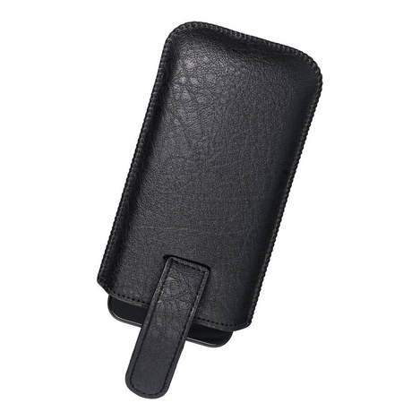 Futerał Skórzany Uniwersalny Slim Kora 2 - do Iphone 5/5S/5SE/5C czarny