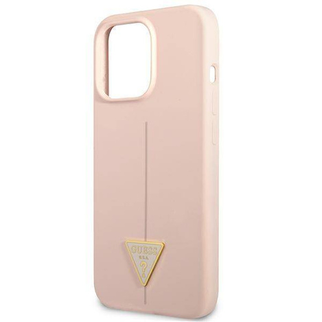 Guess GUHCP13LSLTGP iPhone 13 Pro / 13 6.1 &quot;rosa / rosa Hardcase Silikondreieck