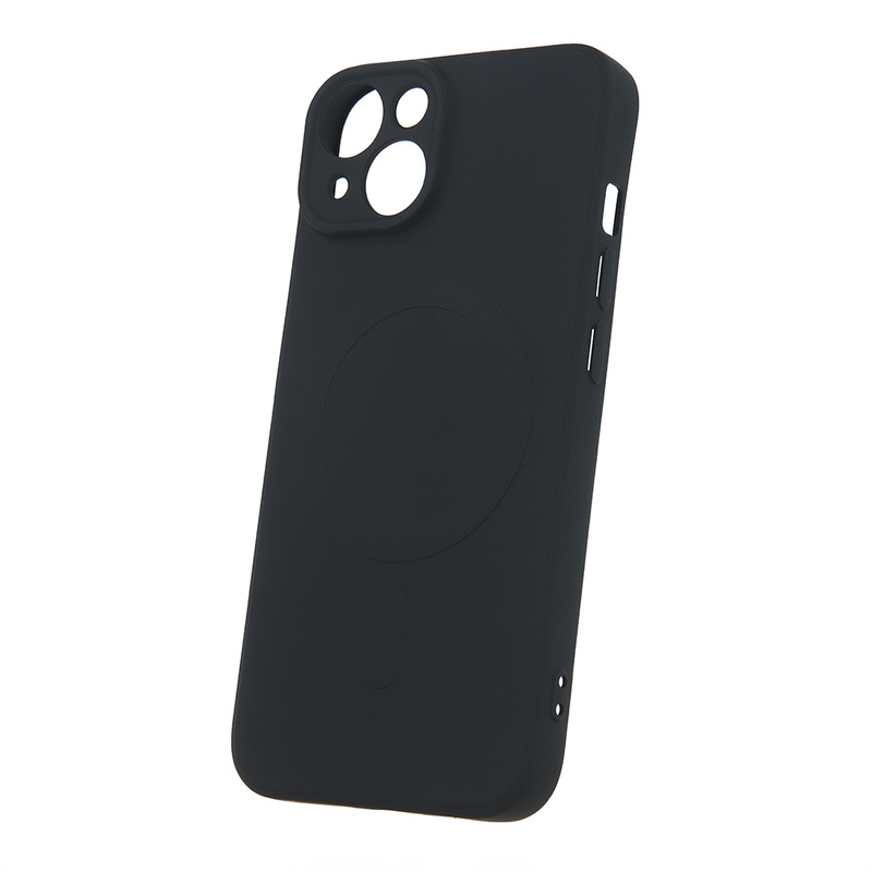 Etui do iPhone 15 Pro Max MagSafe czarne + Szkło na ekran + Szkło na aparat