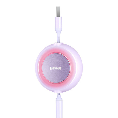 Baseus Bright Mirror 2 3in1 USB Type A cable - micro USB + Lightning + USB Type C 3.5A 1.1m purple (CAMJ010005)