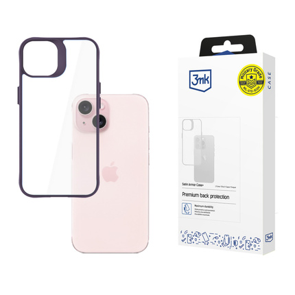 Apple iPhone 15 - 3mk Satin Armor Case+ Purple